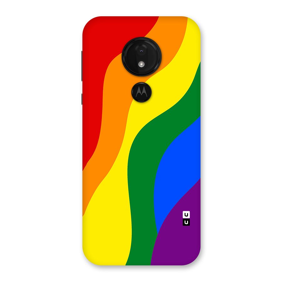 Rainbow Slant Curves Back Case for Moto G7 Power