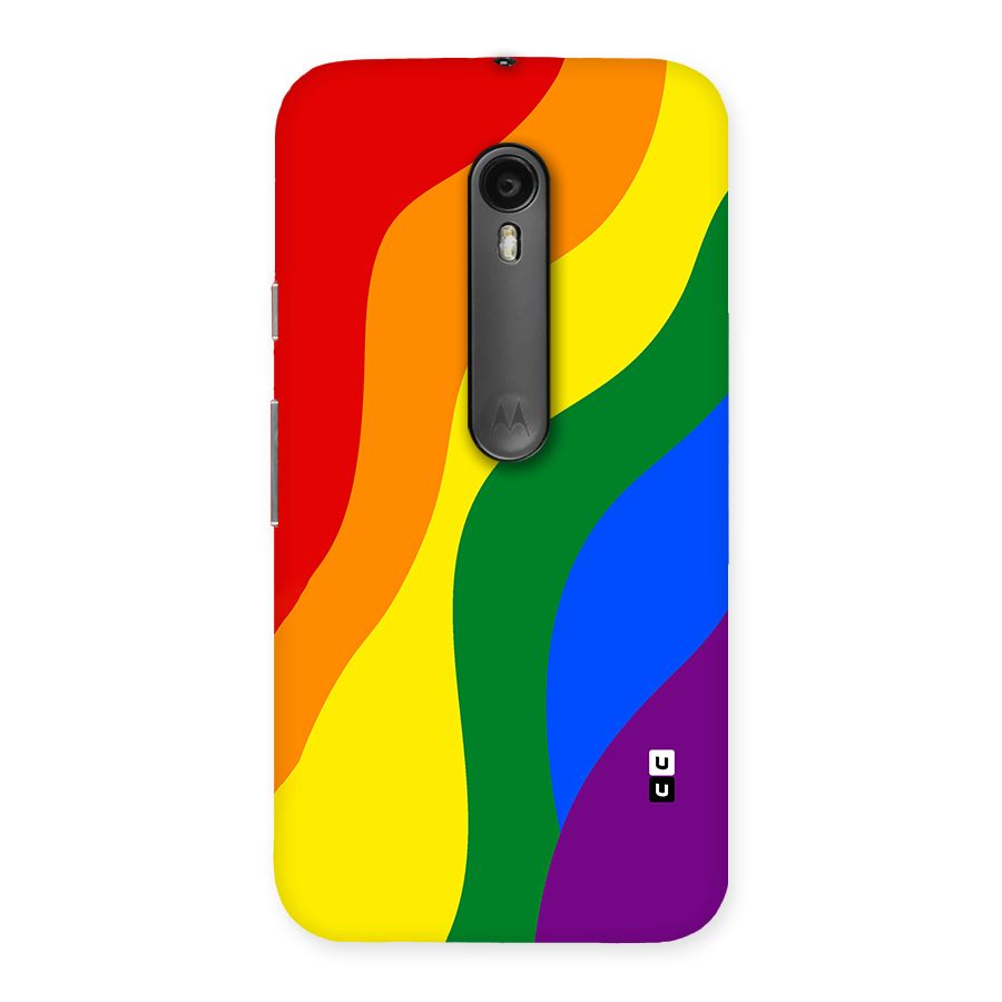 Rainbow Slant Curves Back Case for Moto G Turbo