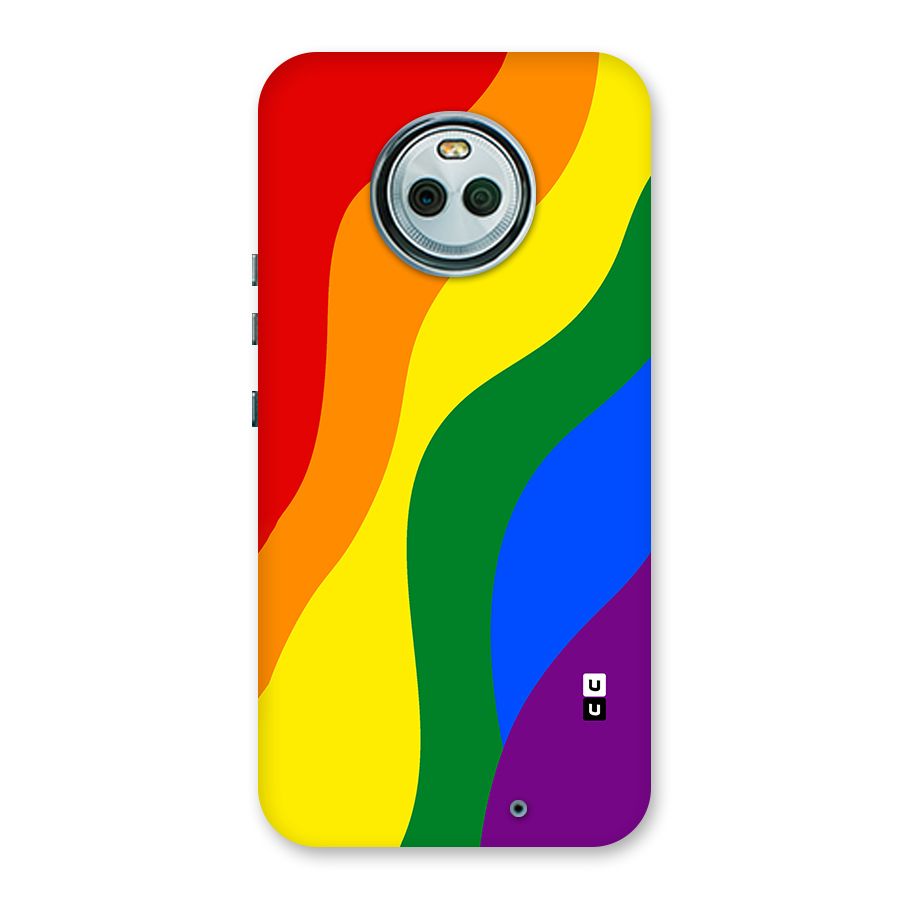 Rainbow Slant Curves Back Case for Moto X4