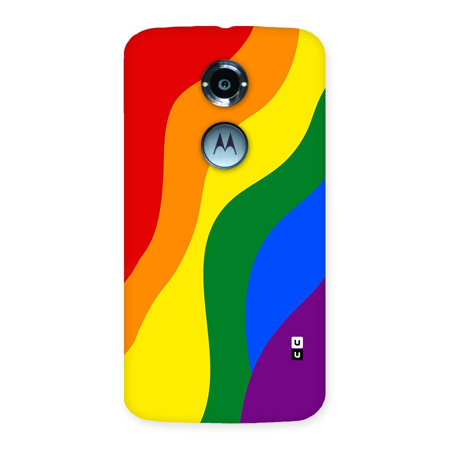 Rainbow Slant Curves Back Case for Moto X 2nd Gen
