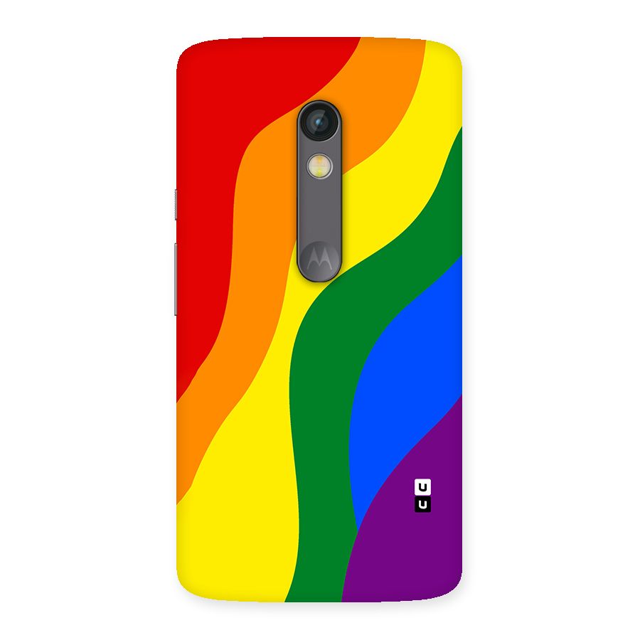 Rainbow Slant Curves Back Case for Moto X Play