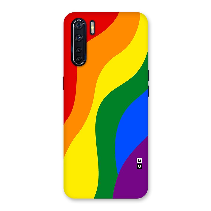 Rainbow Slant Curves Back Case for Oppo F15