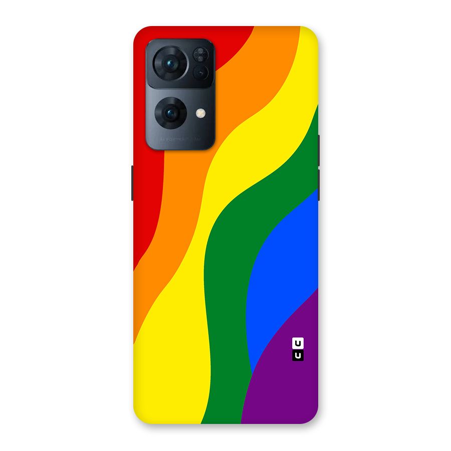 Rainbow Slant Curves Back Case for Oppo Reno7 Pro 5G