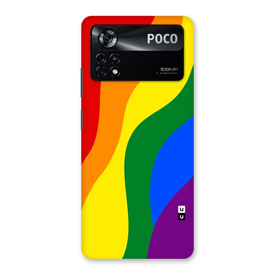 Rainbow Slant Curves Back Case for Poco X4 Pro 5G