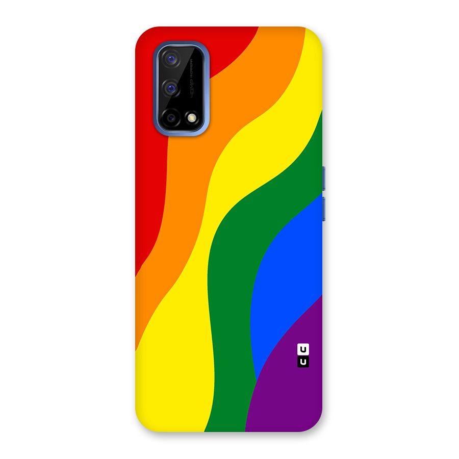 Rainbow Slant Curves Back Case for Realme Narzo 30 Pro