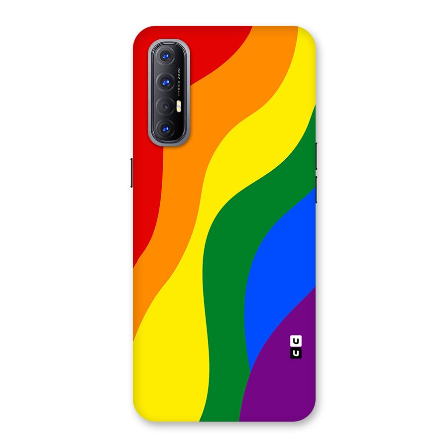 Rainbow Slant Curves Back Case for Reno3 Pro