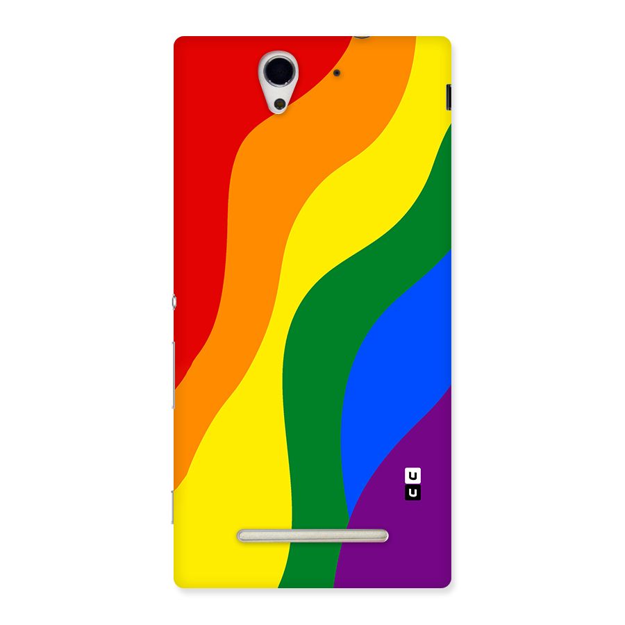 Rainbow Slant Curves Back Case for Sony Xperia C3