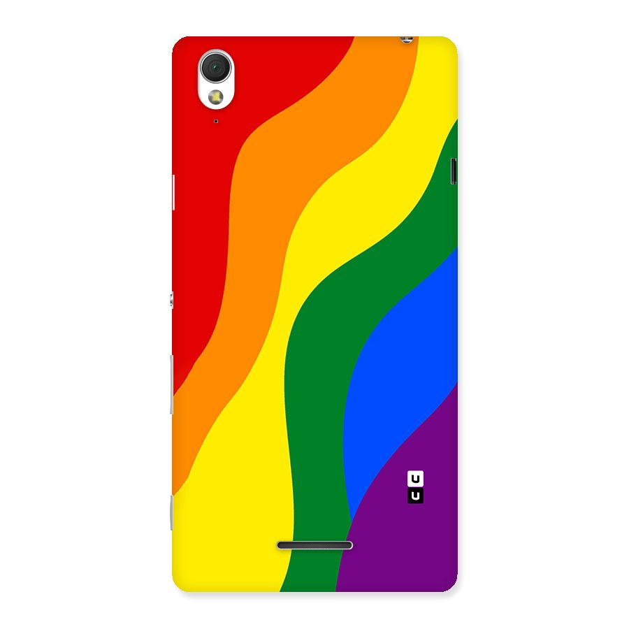 Rainbow Slant Curves Back Case for Sony Xperia T3