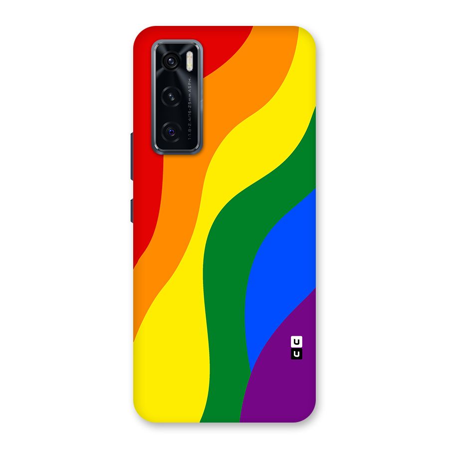 Rainbow Slant Curves Back Case for Vivo V20 SE