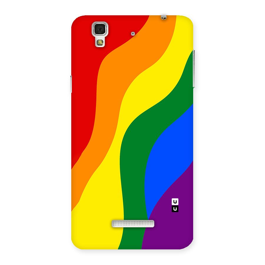 Rainbow Slant Curves Back Case for Yu Yureka