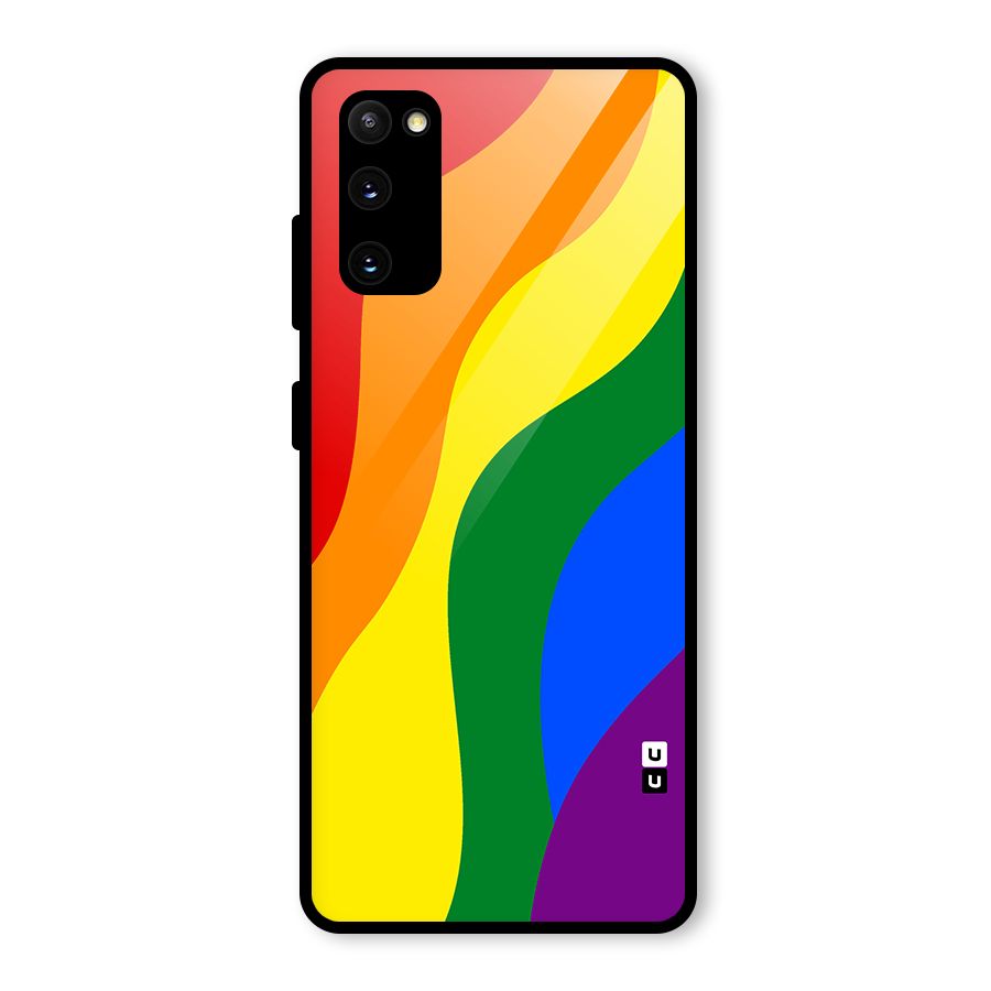 Rainbow Slant Curves Glass Back Case for Galaxy S20 FE 5G