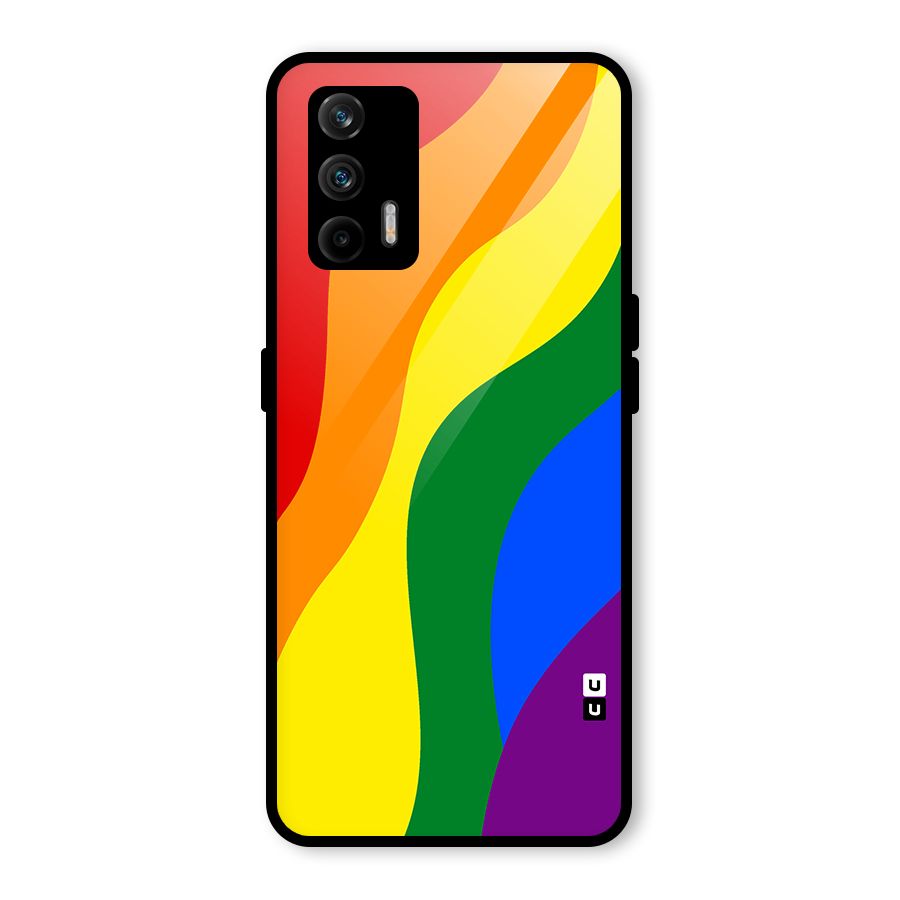 Rainbow Slant Curves Glass Back Case for Realme GT 5G