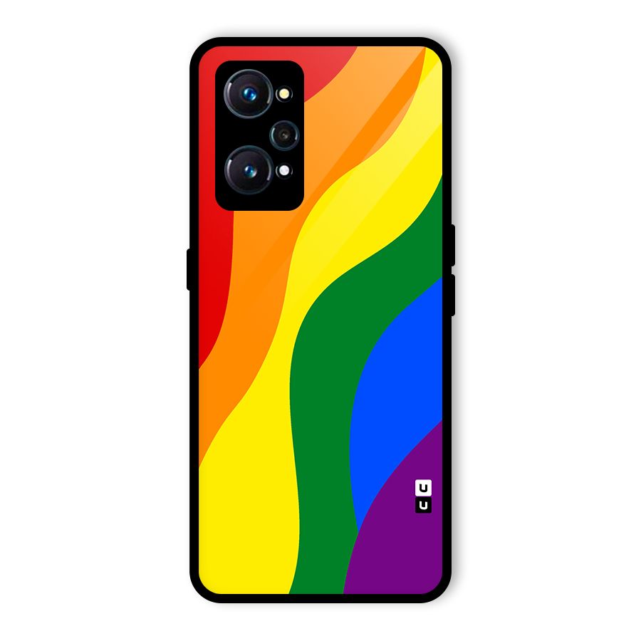 Rainbow Slant Curves Glass Back Case for Realme GT Neo2