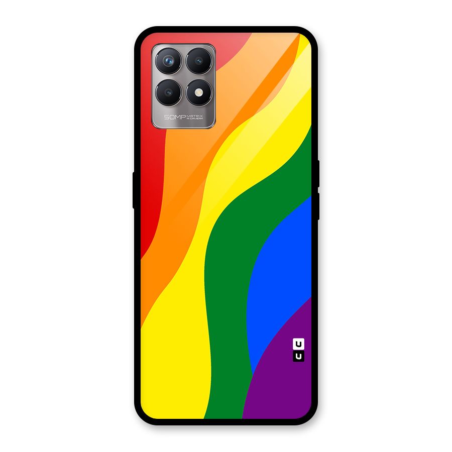 Rainbow Slant Curves Glass Back Case for Realme Narzo 50