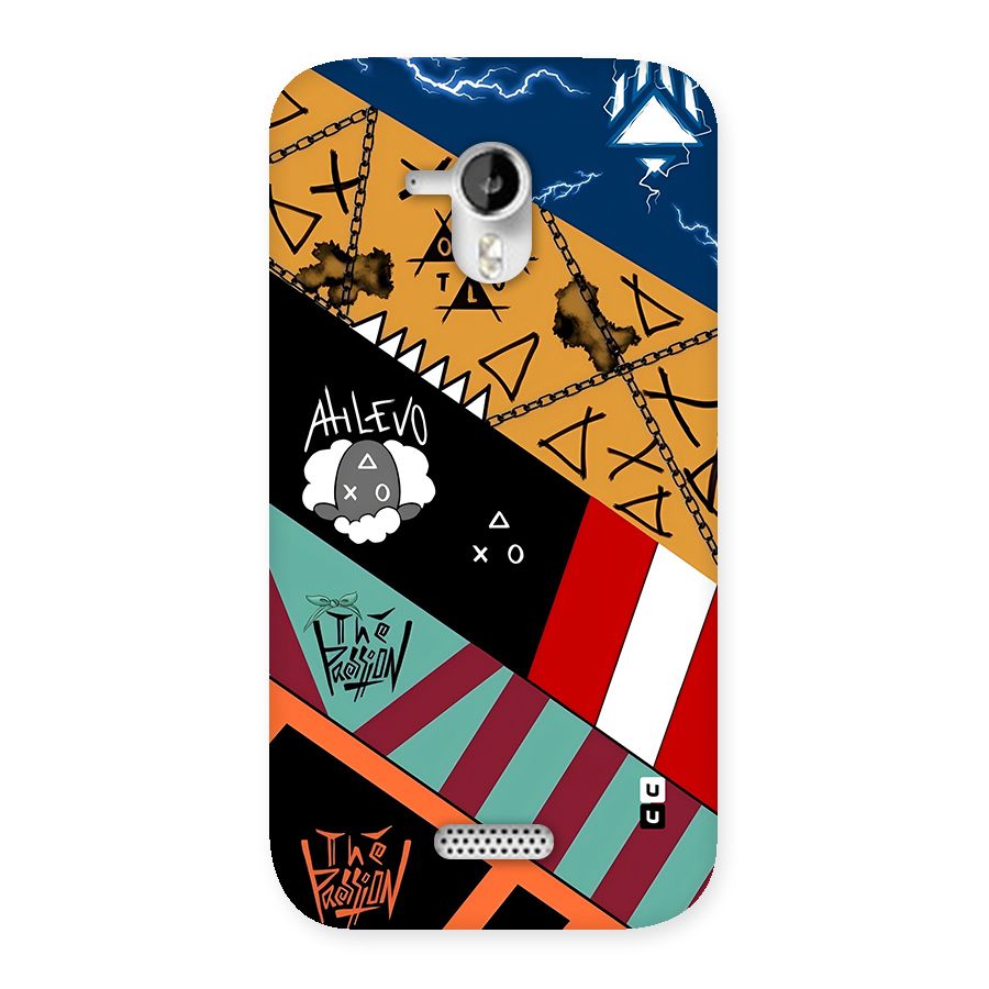 Random Abstracts Art Slant Stripes Back Case for Canvas HD A116