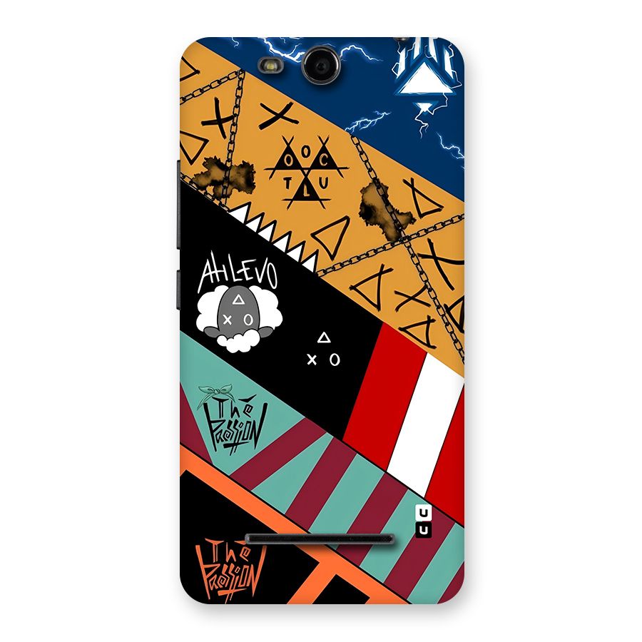 Random Abstracts Art Slant Stripes Back Case for Canvas Juice 3 Q392