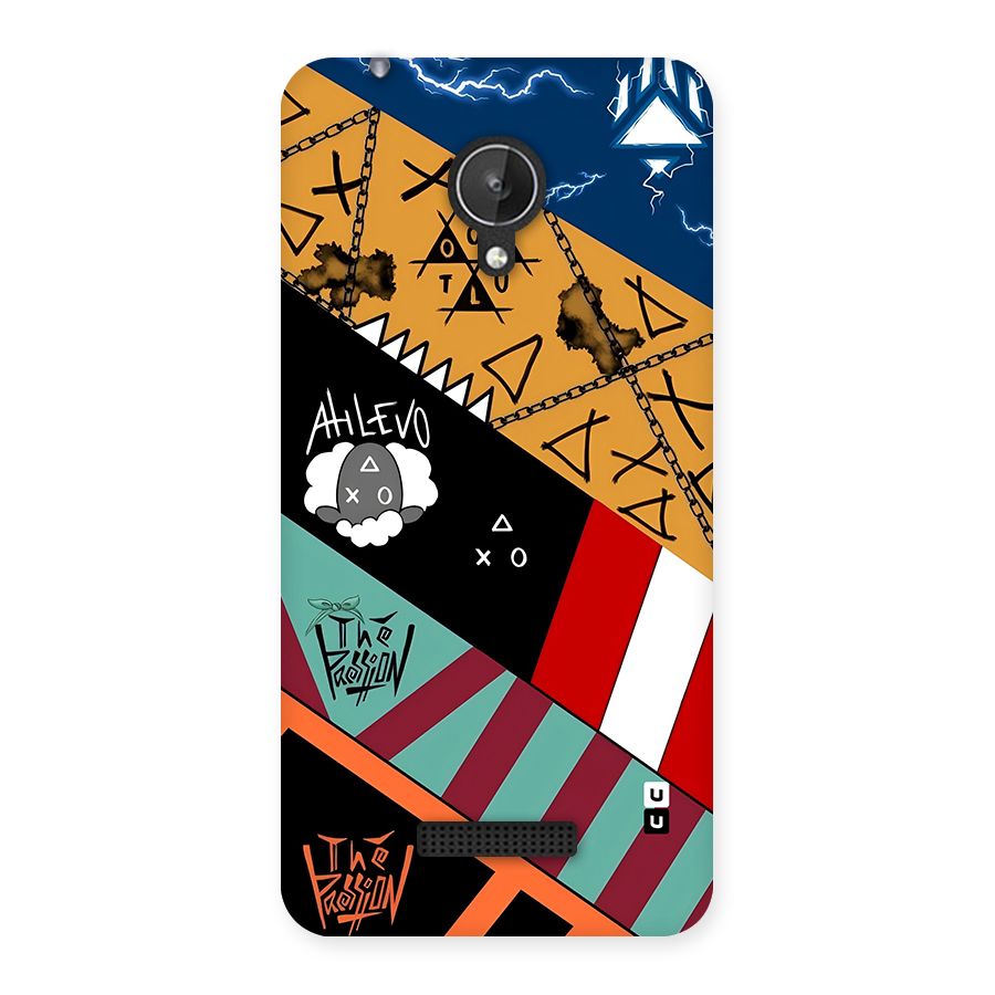 Random Abstracts Art Slant Stripes Back Case for Canvas Spark Q380