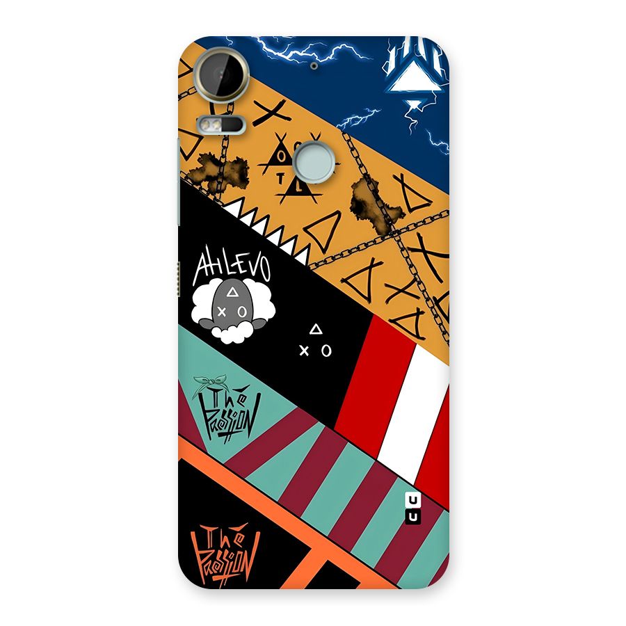 Random Abstracts Art Slant Stripes Back Case for Desire 10 Pro