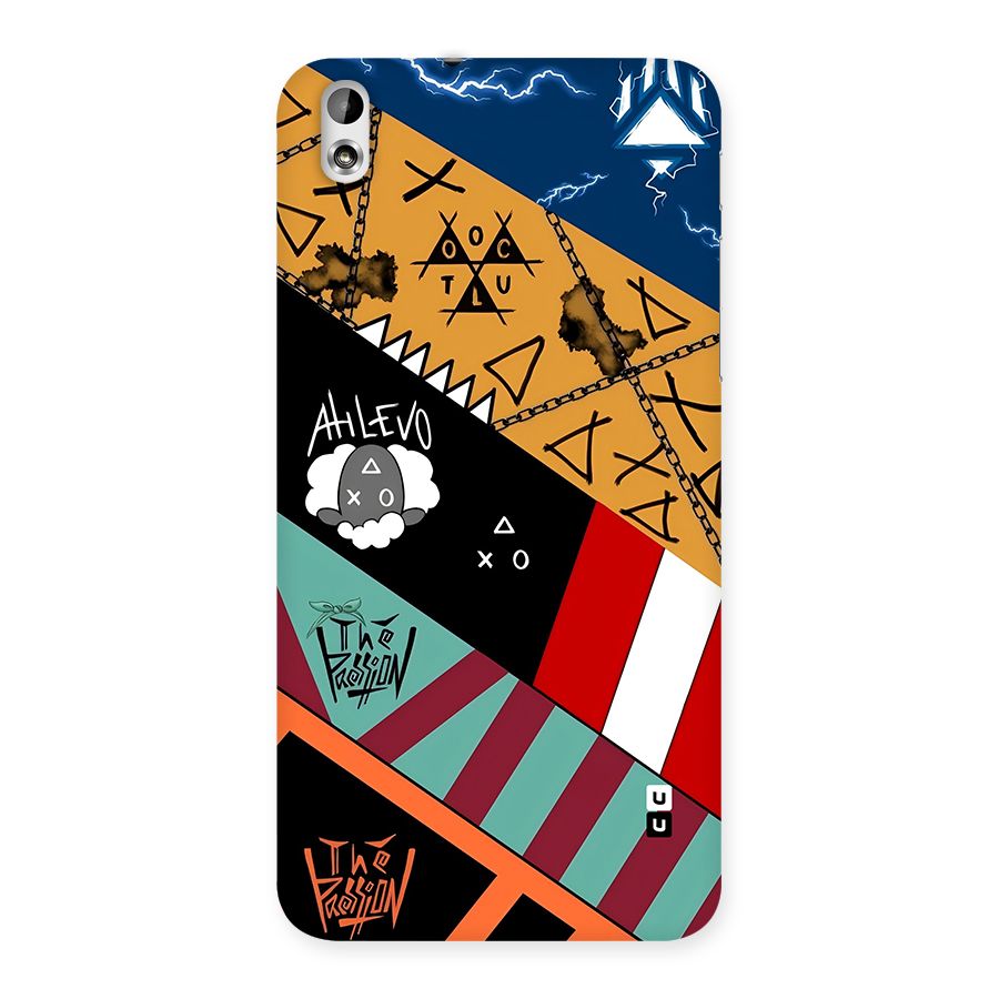 Random Abstracts Art Slant Stripes Back Case for Desire 816g