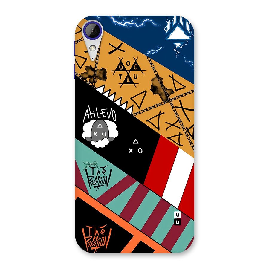 Random Abstracts Art Slant Stripes Back Case for Desire 830