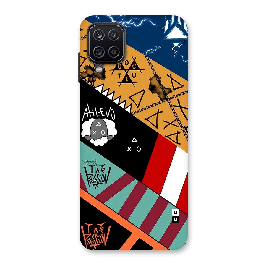 Random Abstracts Art Slant Stripes Back Case for Galaxy A12