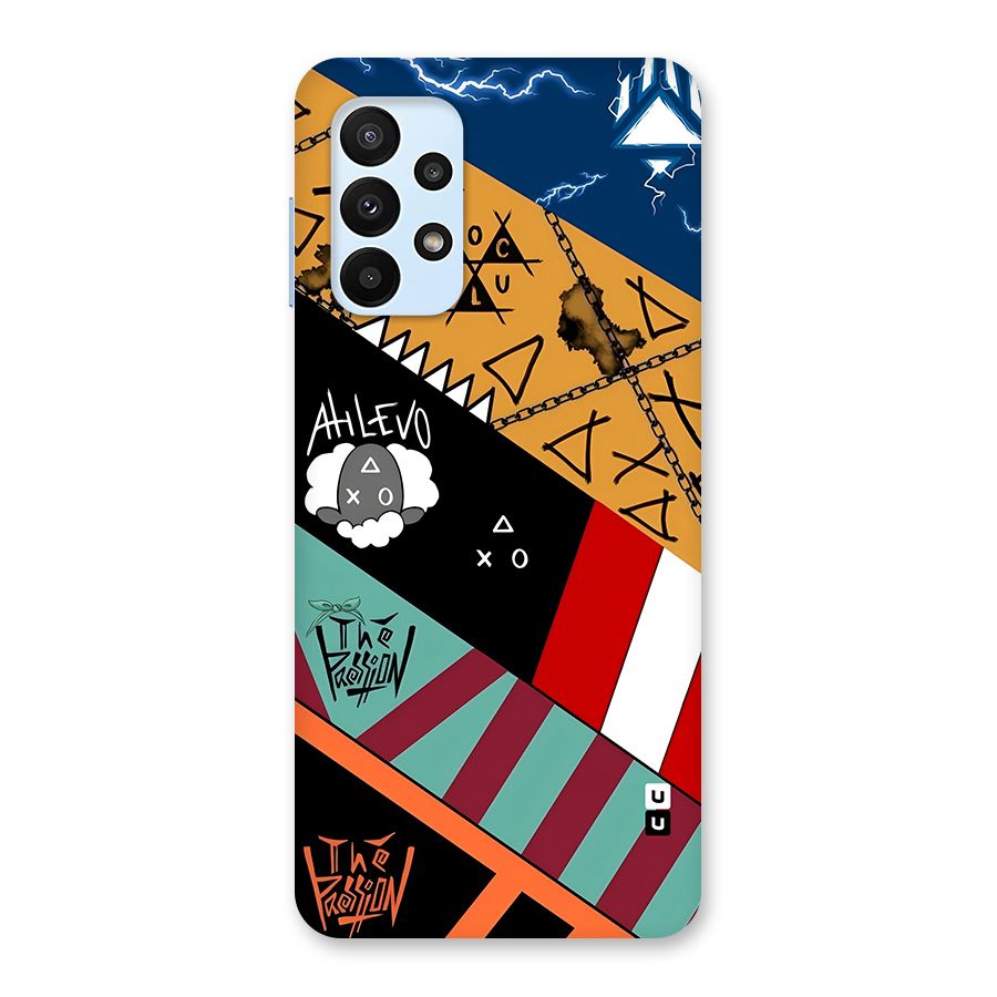 Random Abstracts Art Slant Stripes Back Case for Galaxy A23