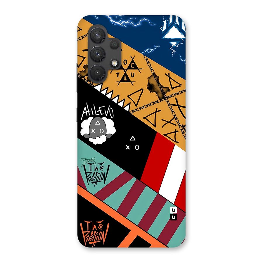 Random Abstracts Art Slant Stripes Back Case for Galaxy A32