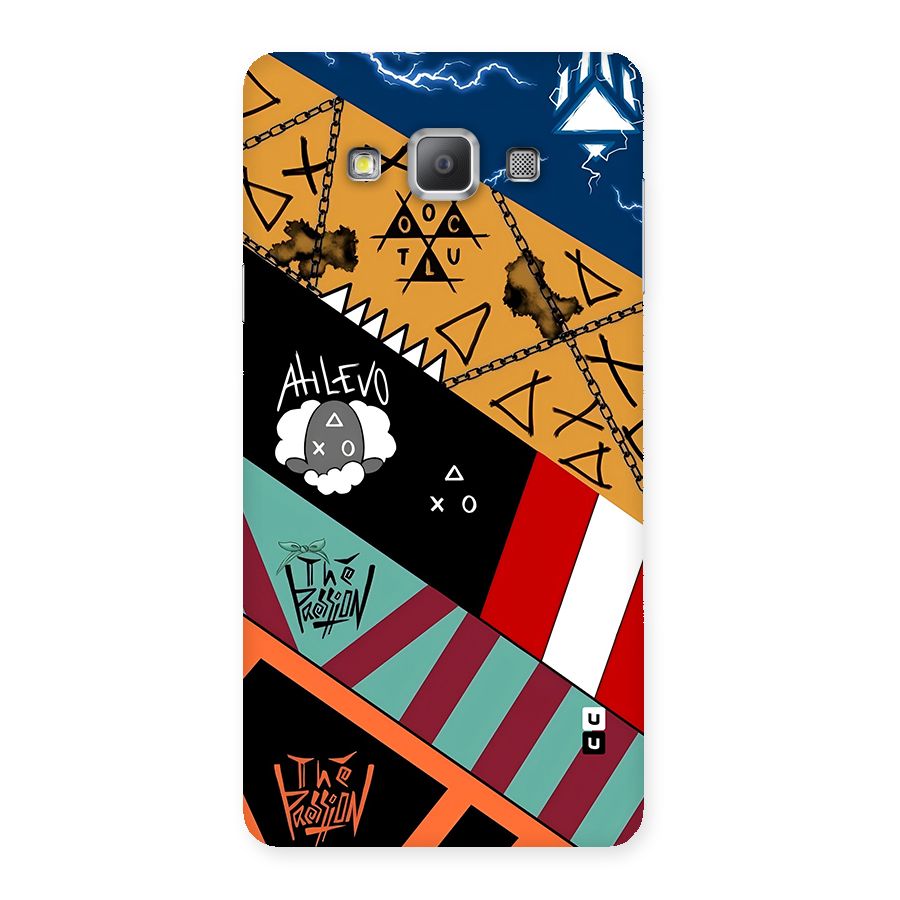 Random Abstracts Art Slant Stripes Back Case for Galaxy A7