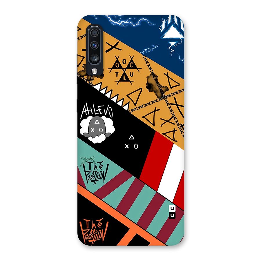 Random Abstracts Art Slant Stripes Back Case for Galaxy A70