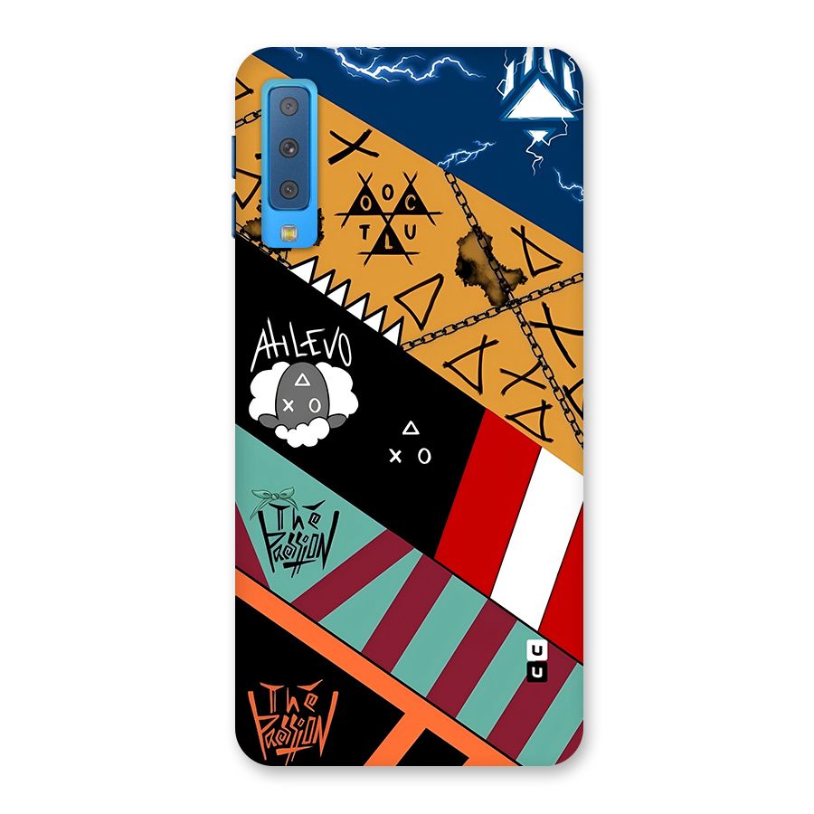 Random Abstracts Art Slant Stripes Back Case for Galaxy A7 (2018)