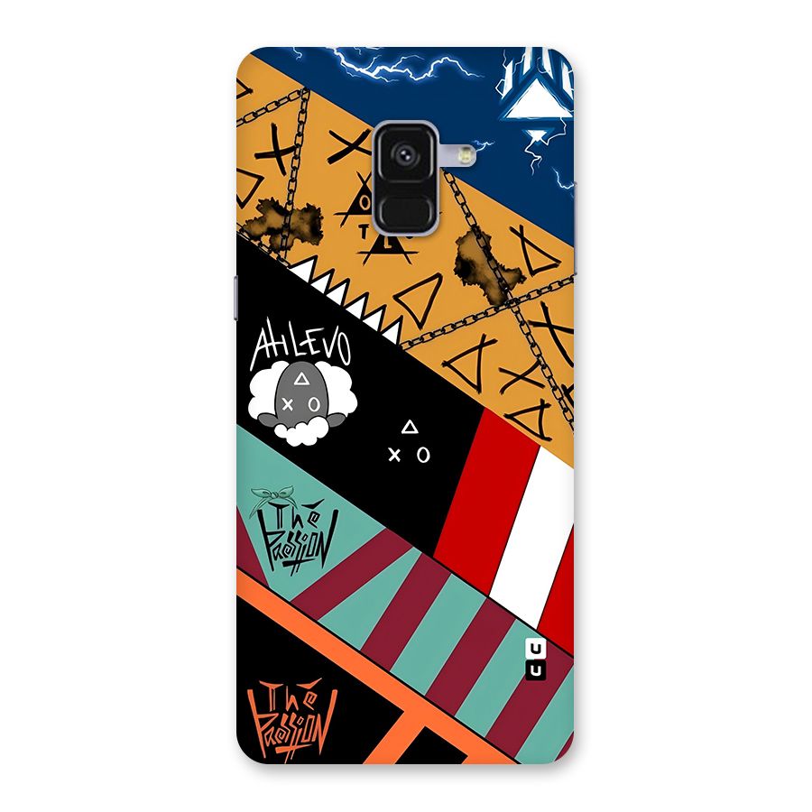 Random Abstracts Art Slant Stripes Back Case for Galaxy A8 Plus
