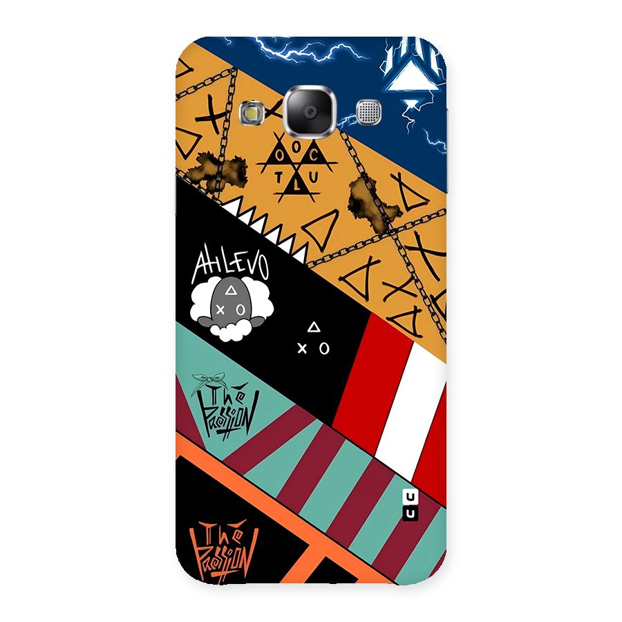 Random Abstracts Art Slant Stripes Back Case for Galaxy E5
