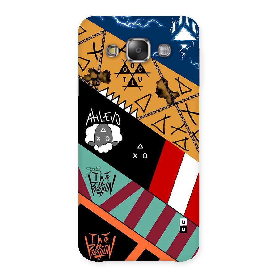 Random Abstracts Art Slant Stripes Back Case for Galaxy E7