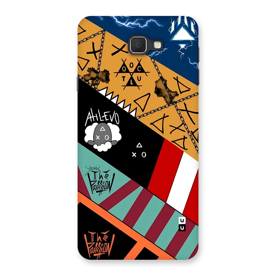 Random Abstracts Art Slant Stripes Back Case for Galaxy J7 Prime