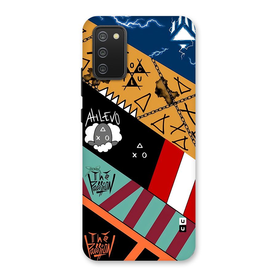 Random Abstracts Art Slant Stripes Back Case for Galaxy M02s