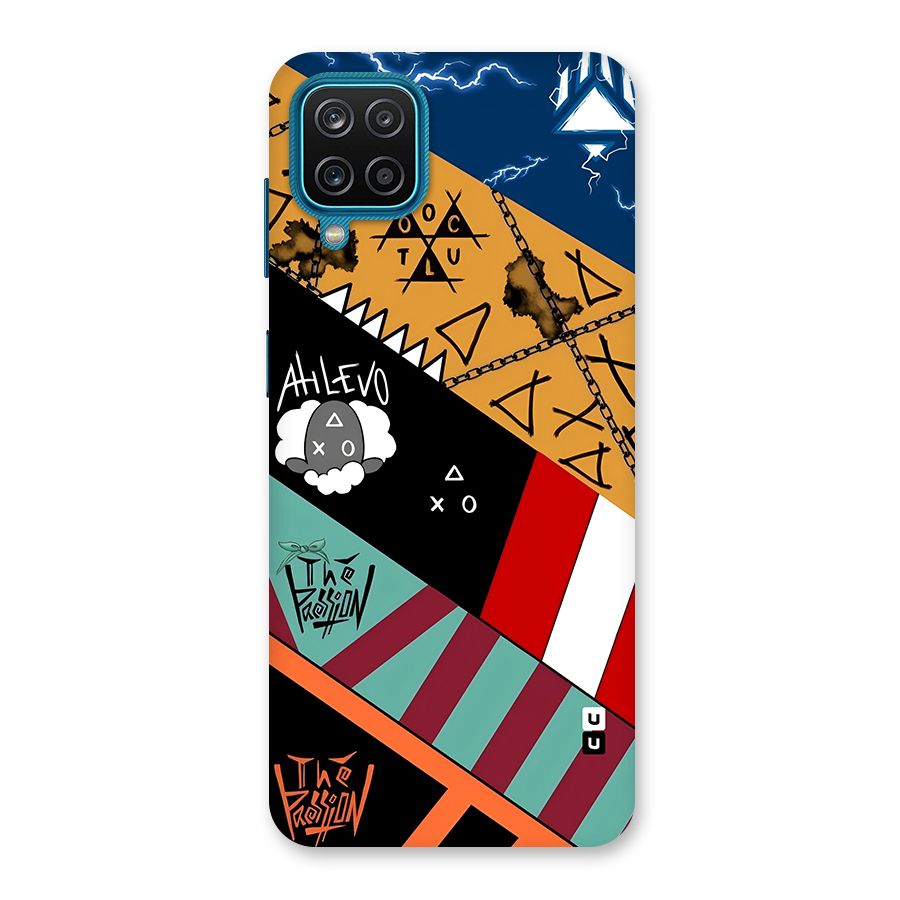 Random Abstracts Art Slant Stripes Back Case for Galaxy M12
