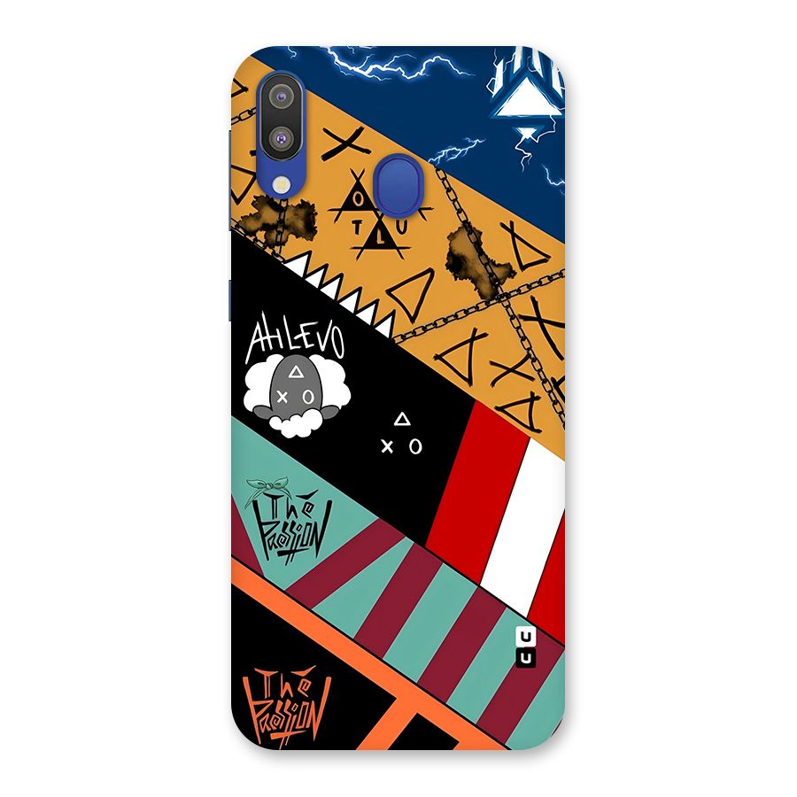 Random Abstracts Art Slant Stripes Back Case for Galaxy M20