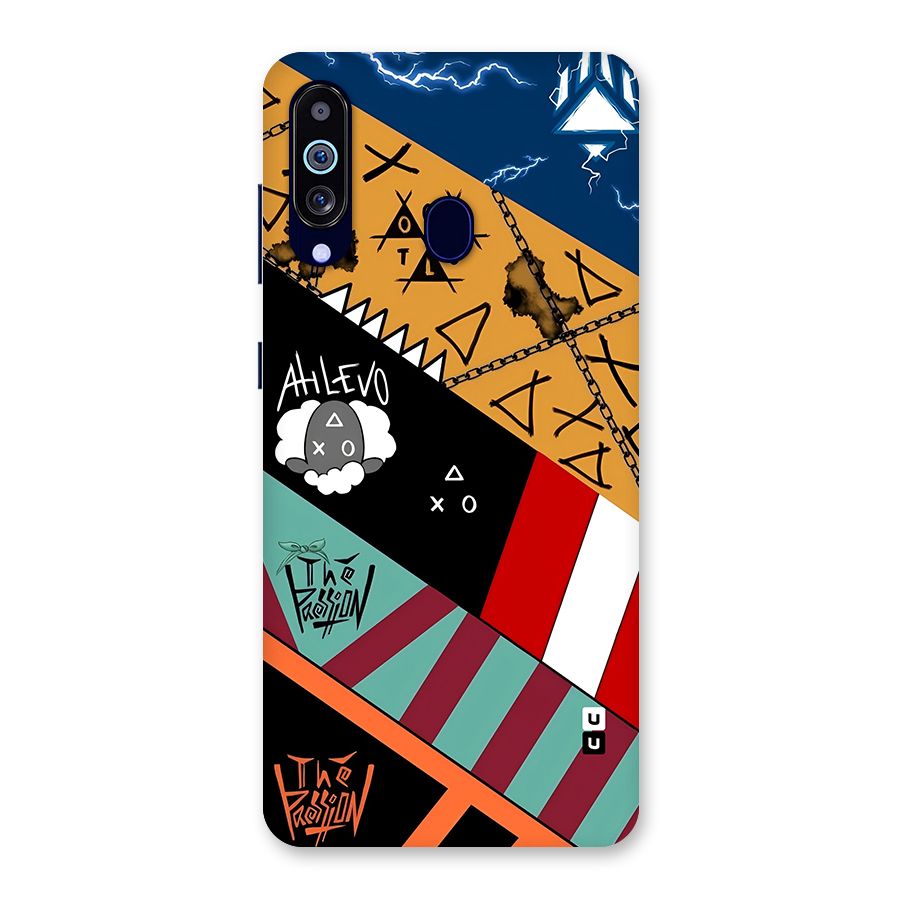 Random Abstracts Art Slant Stripes Back Case for Galaxy M40