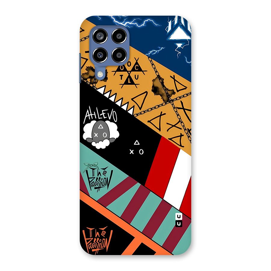 Random Abstracts Art Slant Stripes Back Case for Galaxy M53 5G