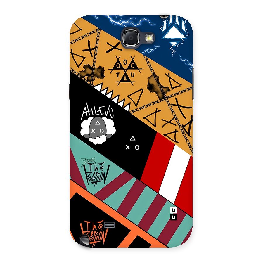 Random Abstracts Art Slant Stripes Back Case for Galaxy Note 2