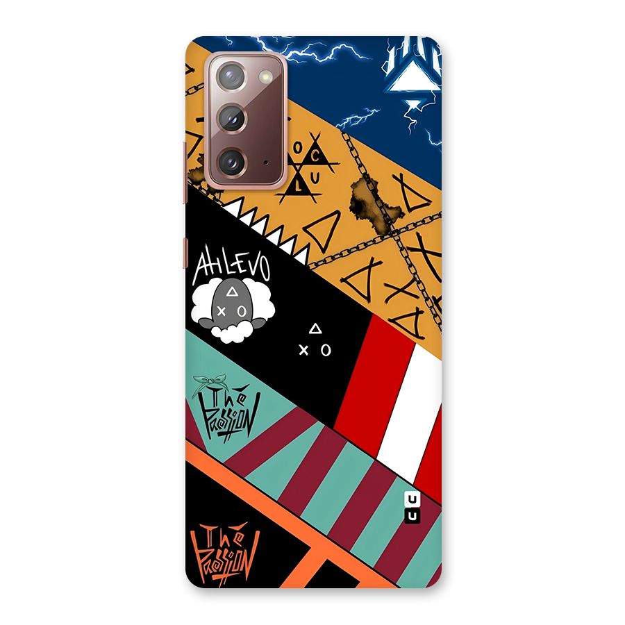 Random Abstracts Art Slant Stripes Back Case for Galaxy Note 20