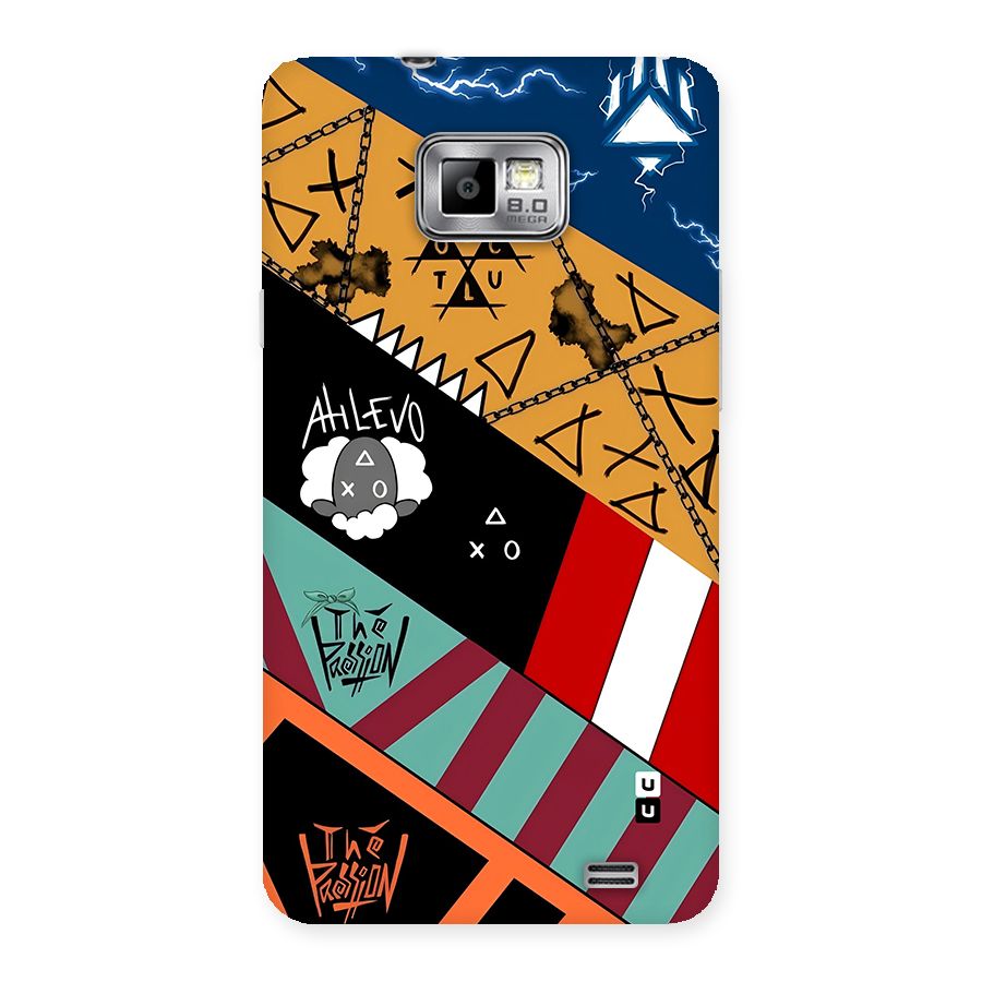 Random Abstracts Art Slant Stripes Back Case for Galaxy S2