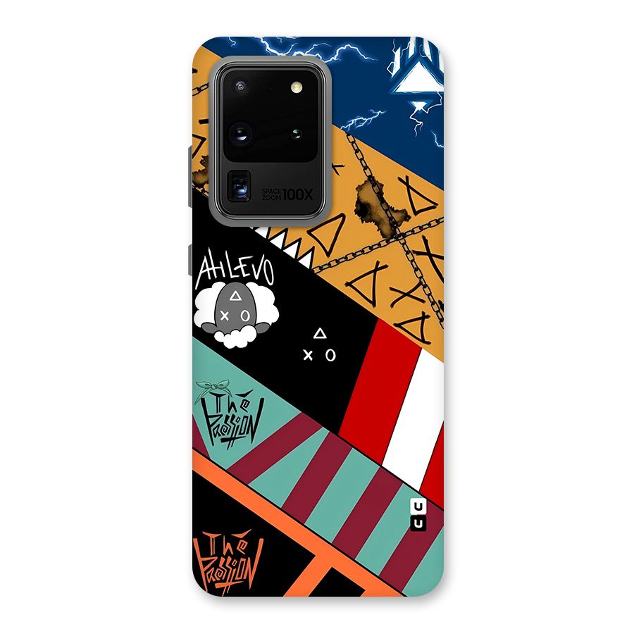 Random Abstracts Art Slant Stripes Back Case for Galaxy S20 Ultra