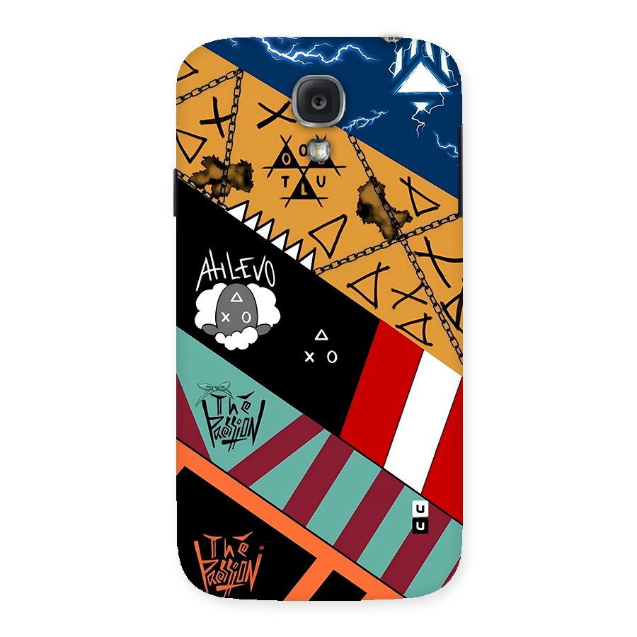 Random Abstracts Art Slant Stripes Back Case for Galaxy S4