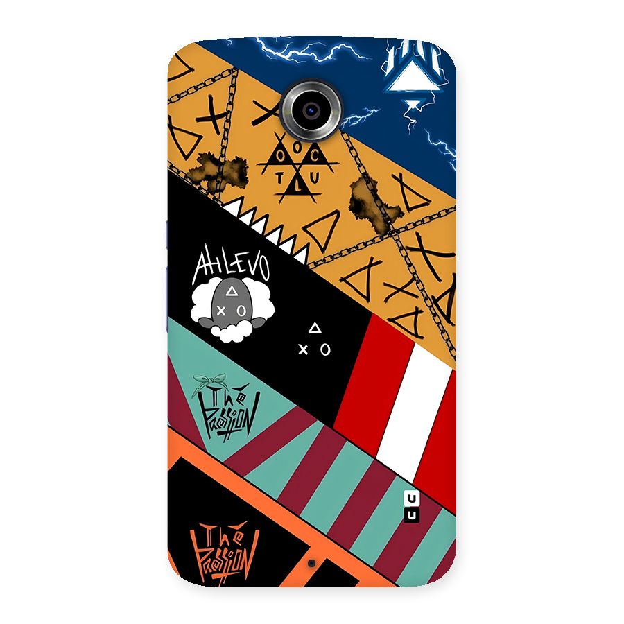 Random Abstracts Art Slant Stripes Back Case for Google Nexus 6