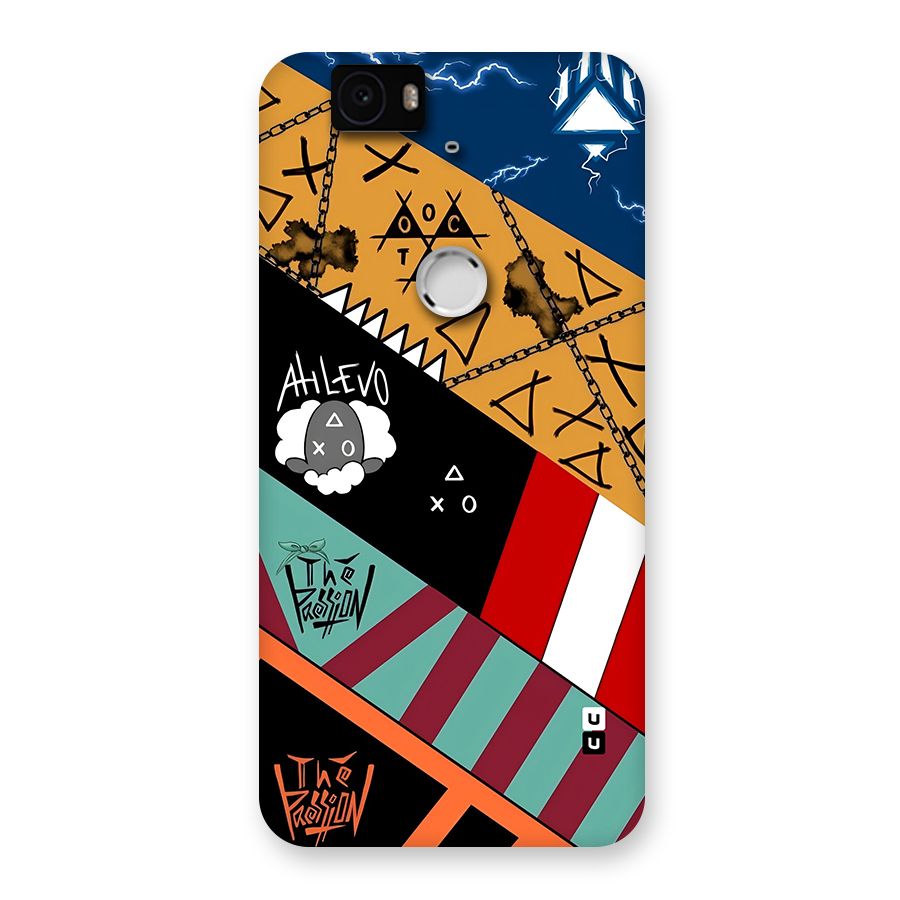 Random Abstracts Art Slant Stripes Back Case for Google Nexus 6P
