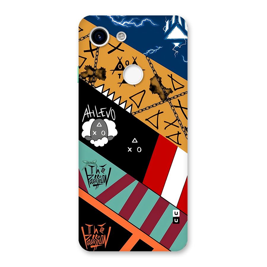 Random Abstracts Art Slant Stripes Back Case for Google Pixel 3