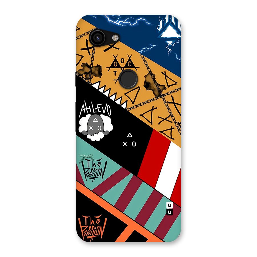 Random Abstracts Art Slant Stripes Back Case for Google Pixel 3a