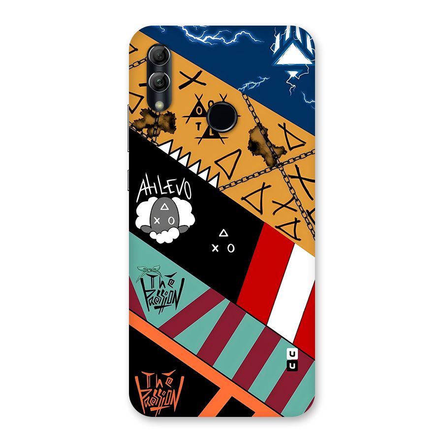 Random Abstracts Art Slant Stripes Back Case for Honor 10 Lite