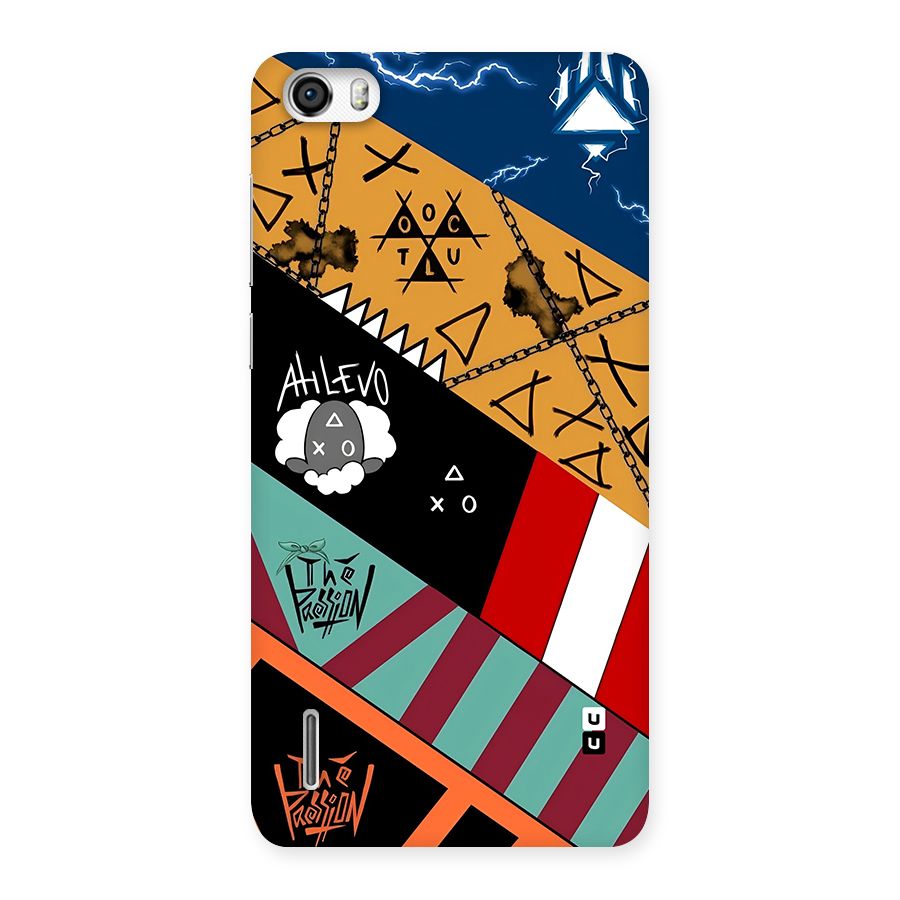 Random Abstracts Art Slant Stripes Back Case for Honor 6
